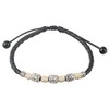 Ancient Tribe Handmade Adjustable Black Leather Anklet,Women's (White)