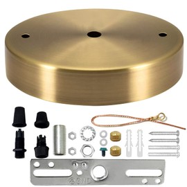 VTYXCTIGJ Light Canopy Kit Gold, 4.7" US UL Vintage Chandelier Ceiling Light Plate for Pendant Light Chandelier Canopy Kit with All Mounting Hardware, Light Fixture Cover Plate for Easy Installation