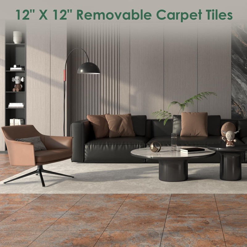 VallisCo 30-Pack Peel and Stick Vinyl Floor Tiles, 12"x12" Self-Adhesive
