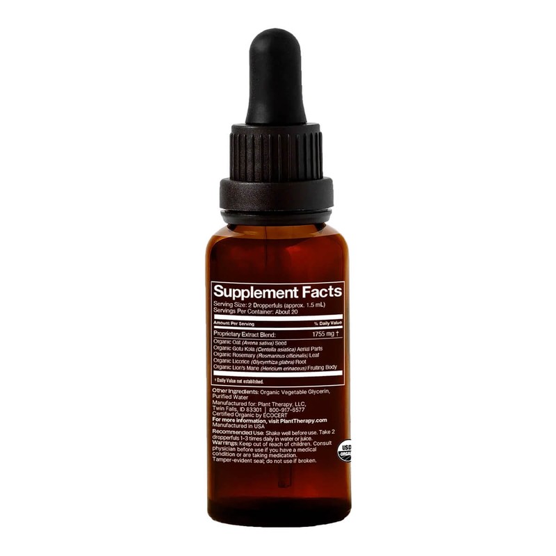 Plant Therapy Organic Herbal Tincture - Brain Power, 30ml
