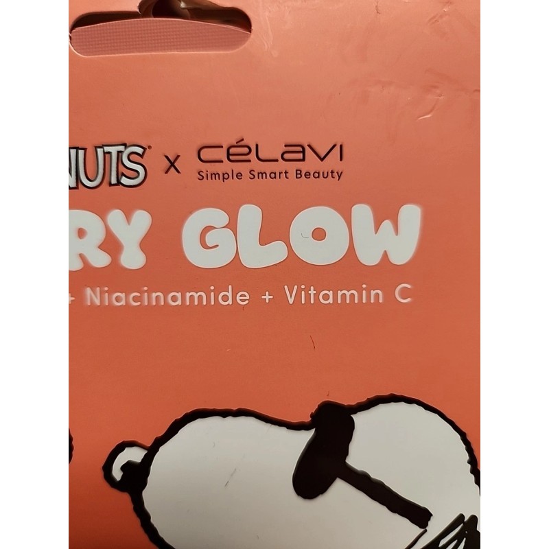Celavi Peanuts Snoopy Berry Glow Facial Masks