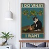 Funny Black Cat Decor Metal Tin Sign - I Do
