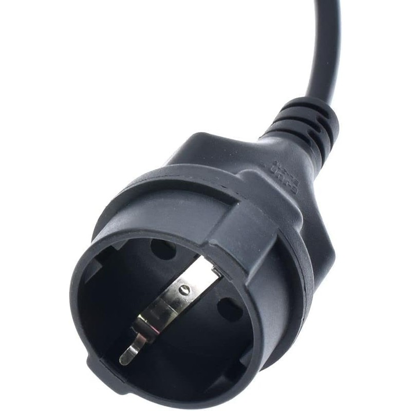 5-15P to Euro CEE7/7 Short Power Cord Plug,Toptekits US 3-Prong