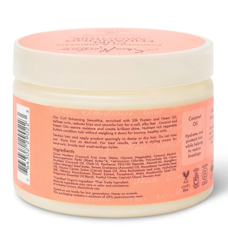 Shea Moisture Curl Enhancing Smoothie, Coconut & Hibiscus Curl Cream