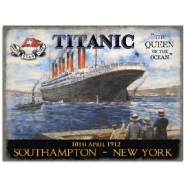 CambSigns Metal Sign Nostalgic Titanic-the Queen of the Ocean SMALL 200mm X 150mm