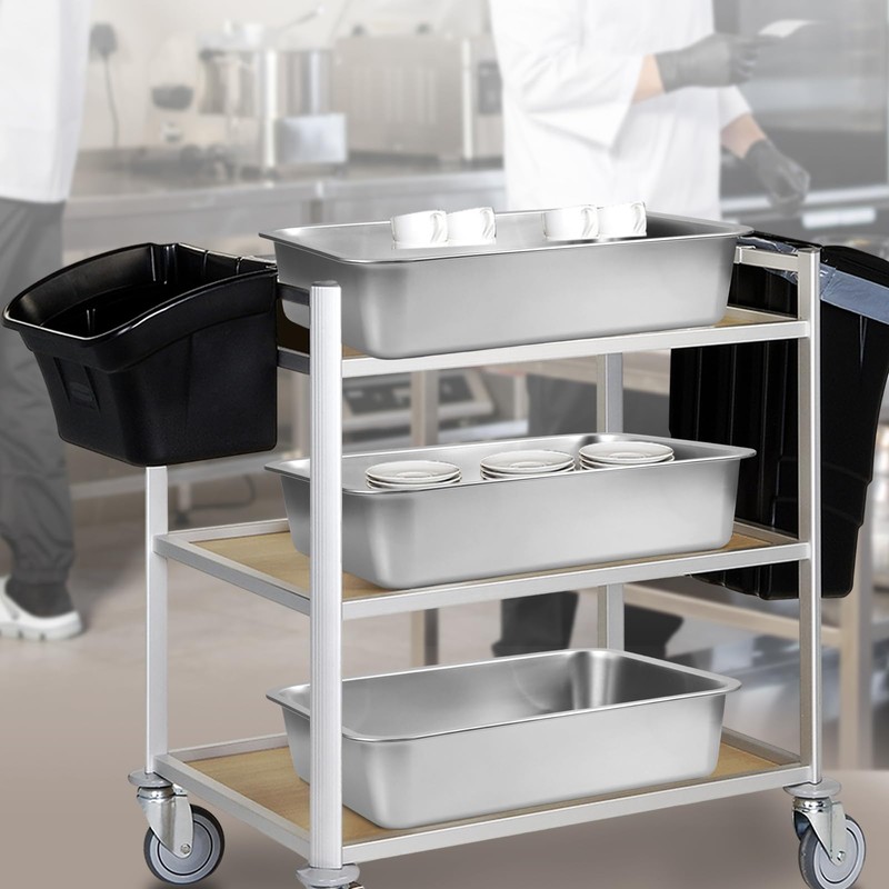 Tiangrid 2 Pack Stainless Steel Commercial Bus Tubs Food Grade