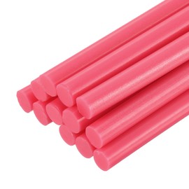 QUARKZMAN 12 Stück Heißklebestifte 7mm x 200mm Mini Heißklebesticks Heißklebepistole Heißkleber Klebestifte Glue Klebesticks für Repartur Bastel Dekoratiion DIY Handwerk Blassrot