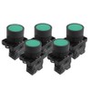 uxcell A12082000ux0366 1 NO N/O Green Sign Momentary Push Button