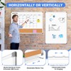 Monthly Calendar Whiteboard Dry Erase Cork Board Combo for Wall,