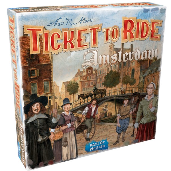 Ticket to Ride Amsterdam Board Game - Train Route-Building Strategy