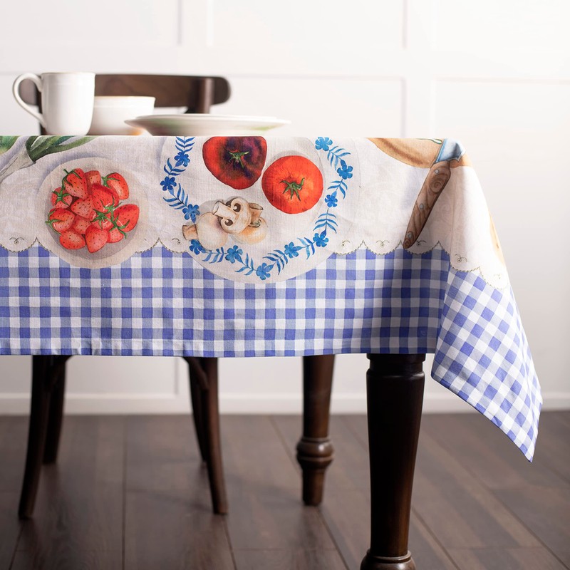 Maison d' Hermine Tablecloth 100% Cotton 140cmx180cm Washable Square Table