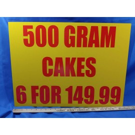 NOS NEW Fireworks Store Ad SIGN 500 Gram Cakes 6 for $149.99 VTG SIGN ONLY!