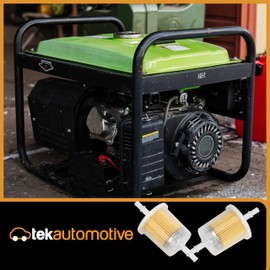 Tek Automotive Large Inline Fuel Filter 10 Pack - Universal for 6mm & 8mm Fuel Lines, Suitable for Cars, Quad Bike, Motorcycle, Lawnmowers, Generators, Forklifts & More