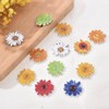 100PCS Wooden Buttons Sewing 2-Holes Scrapbooking Button Crafts Flower Shape