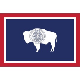 Wyoming State Flag Laminated Dry Erase Sign Poster 12x18