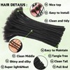 4 Inch 0.2cm Thickness Loc Extensions Real Human Hair 10