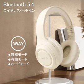 YELUPAG Bluetooth Headphones, Wireless Headphones, Closed-type, Heavy Bass, Lightweight Design, Over-Ear Headphones, 25 Hours Playtime, Microphone Included, Stereo, Foldable, Wired, Wireless, TF Card