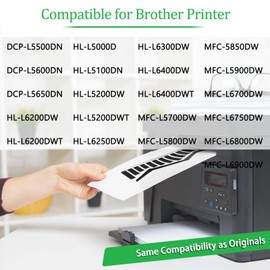 greencycle (4 Toner, 4 Drum TN850 Toner & DR820 Drum Unit Set Compatible for Brother DCP-L5500DN L5600DN L5650DN HL-L6200DW L6200DWT L5200DWT L5200DW L5100DN L5000D MFC-L5850DW L5900DW Printer