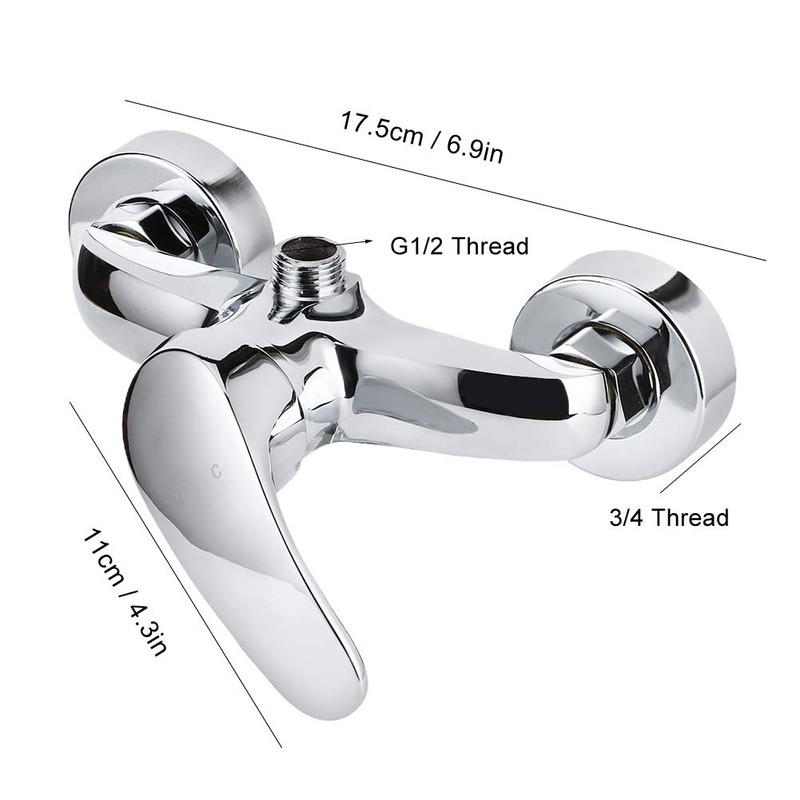 Shower Mixing Valve for Bathroom – G1/2 Wall-Mounted Copper Hot