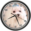 SignMission Maltese Wall Clock Dog Doggie pet Breed Gift