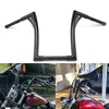 WSays Gloss Black 10" Rise Ape Hangers Handlebar 1-1/4" Diameter