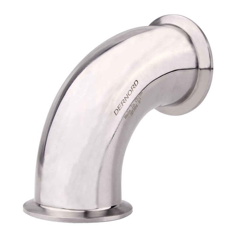 DERNORD 2" Tube OD Sanitary Ferrule Elbow 90 Degree Pipe