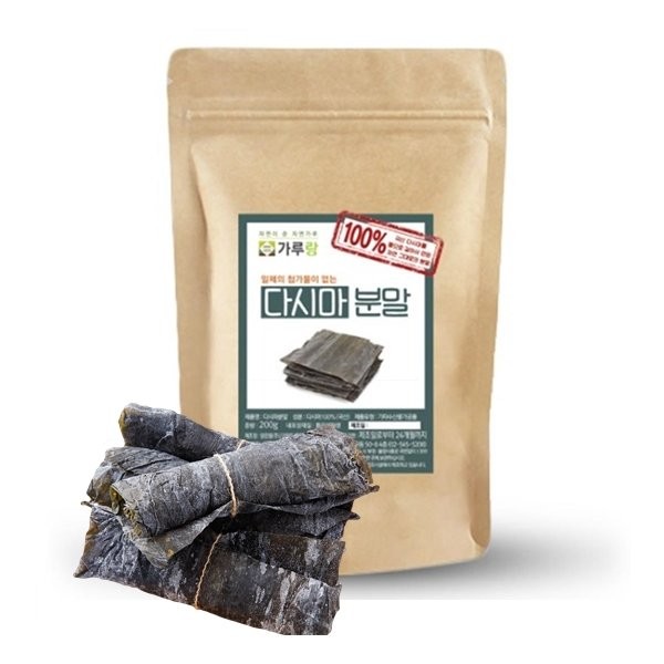 Domestic natural kelp powder 200g seasoning powder health powder / 국산 천연 다시마 분말 200g 조미료 가루 건강 파우더