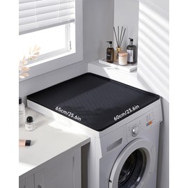 Washer and Dryer Top Protector Mat 25.6’’ x 23.6’’, Non-slip Silicone Mat for Laundry & Kitchen, Washer and Dryer Covers for the Top, Prevent Dust, Scratches and Daily Wear and Tear (2pcs Grey)