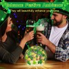 2 Pcs St Patrick's Day Decorations Lighted Glass Ball Tabletop