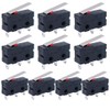 Twidec/10Pcs Mini Micro Limit Switch 5A 125 250V AC SPDT