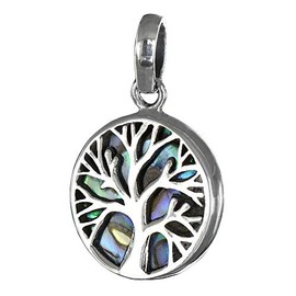 I-be, Paua Shell Abalone Pendant Tree of Life 925 Silver 208201 BDL Mini, Precious metal, Abalone