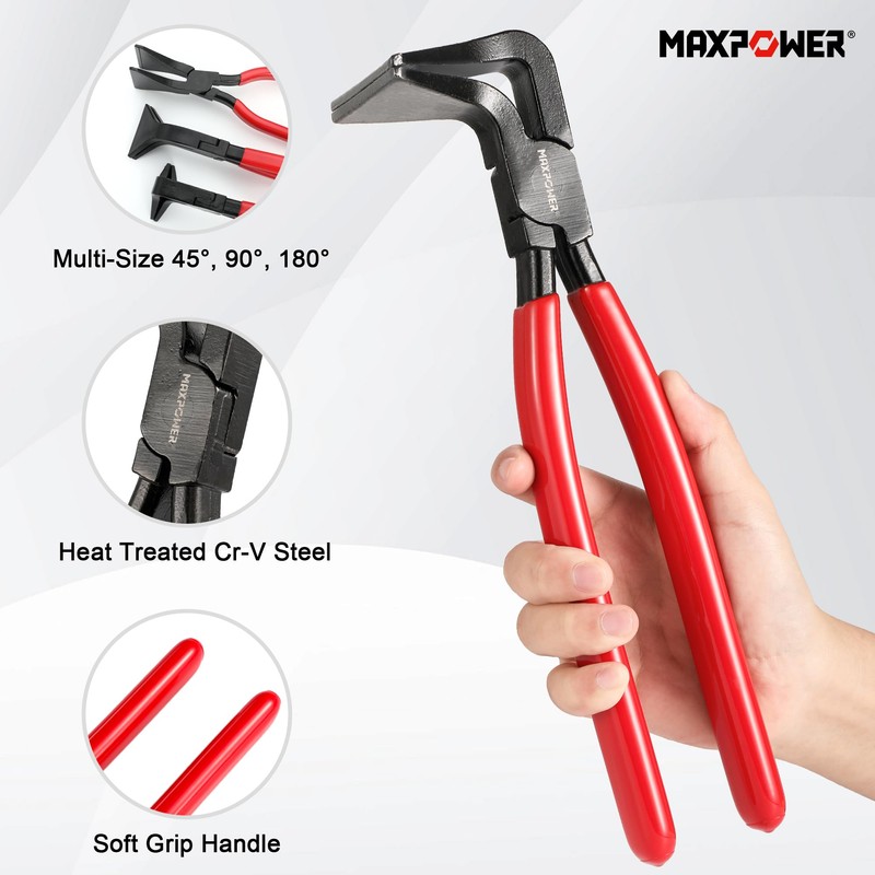 MAXPOWER Sheet Metal Bending Pliers, 3-piece Hand Seamers Sheet Metal