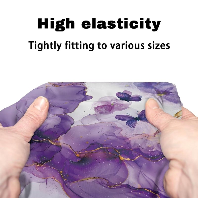 Luarisgur Purple Marble Rollator Walker Accessories Butterfly Pattern Walker Seat