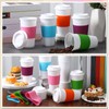FillTouch 15 Pieces Reusable Coffee Cups with Lids and Non