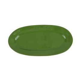 Vietri Cucina Fresca Sage Narrow Oval Platter, Earthenware Steak Salad Dessert & Snack Serving Plate