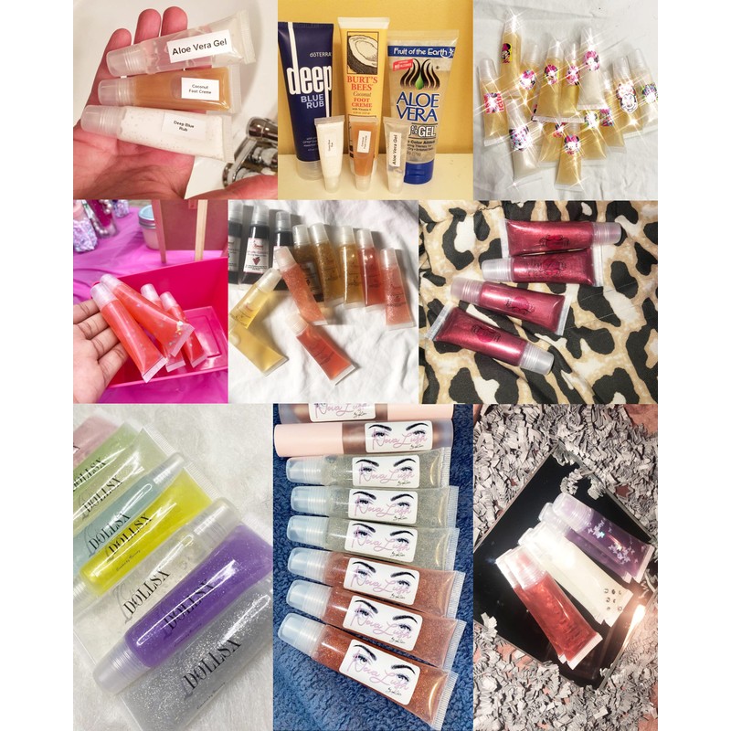 HONBAY 10PCS 15ml Refillable Clear Empty Lip Gloss Balm Containers