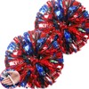 We Moment Blue and Red 12in Cheerleading pom poms Metallic