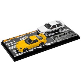 MODELER'S 1/64 Initial D Set Vol. 16 Wataru Akiyama Levin Turbo (AE86) & Keisuke Takahashi RX-7 (FD3S) Finished Product