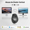 TERPORT F50 Mouse Vertical Inalámbrico, Mouse Ergonómico con 3 Modos