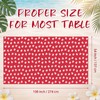 Fanfanwin 3 Pcs Hawaiian Luau Tablecloths Red and White Tropical
