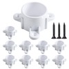 PVC Flange Cap for Pipes 3/4" (10-Pack), Furniture-Grade Table Leg