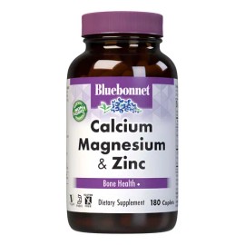 Bluebonnet Calcio Magnesio Zinc 180 Tabletas Salud Ósea