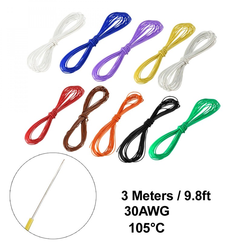 uxcell 10 Pcs 30 Gauge Wrapping Wire Tin Plated Copper