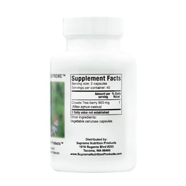 Supreme Nutrition Chaste Tree Supreme, 90 Pure Vitex Vegetarian Capsules (Pack of 2)