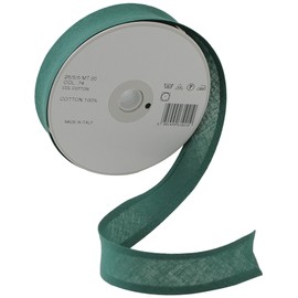 Inastri 25/5/5 mm Cotton Bias Binding, Bottle Green