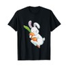 Rabbit Vegetable Carrot T-Shirt, black, s