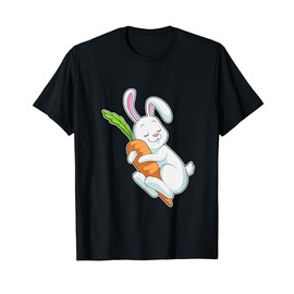Rabbit Vegetable Carrot T-Shirt, black, s
