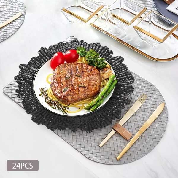 Unbranded 12.6in Modern Charger Plates Round Plastic Reef Plate Dinner