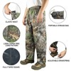 LOOGU Waterproof Rain Pants, Camo Hiking Pants Windproof Outdoor Pants