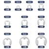 Glvaner 10 Sizes 120 Pcs E-Ring Circuit Clip Stainless Steel